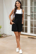 Grommet Tie Straps Casual Denim Romper